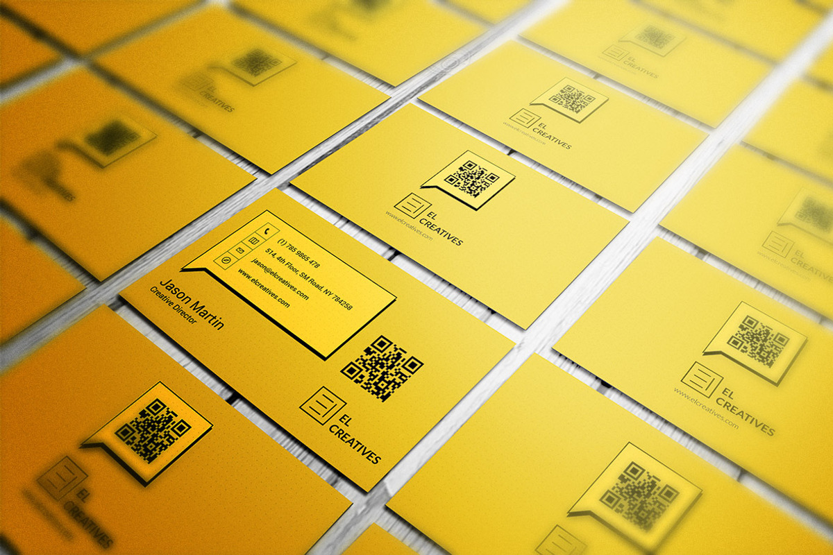 Creative Yellow Business Card, a Business Card Template by bouncy (Photo 2 of 4)