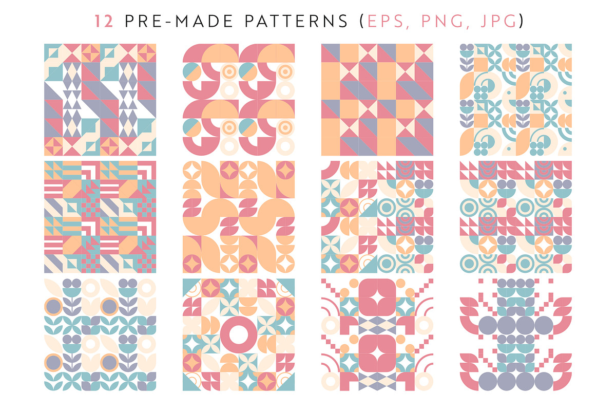 Pastel Geometry Pattern DIY, an Object Graphic by Kandella's Art (Photo 11 of 12)