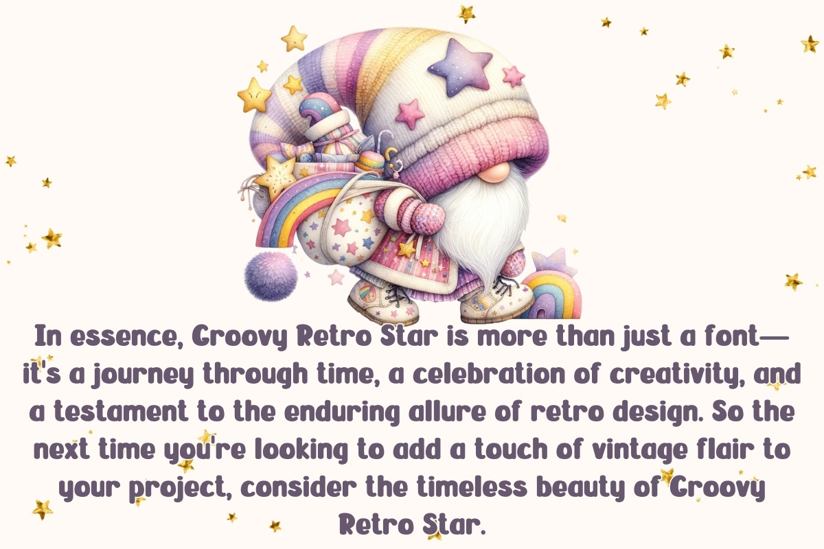 Groovy Retro Star - Handwritting, a Handwritten Font by Charmingbear59.design (Photo 5 of 5)