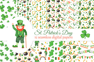 St. Patricks Day Watercolor Clipart