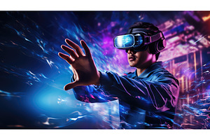 digital cyber internet background ai, a Technology Photo by pikepicture