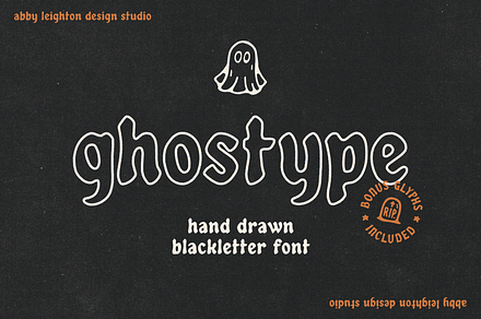 GHOSTYPE by Abby Leighton, a Blackletter Font by Abby Leighton Studio