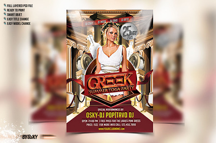 Toga Greek Party Flyer