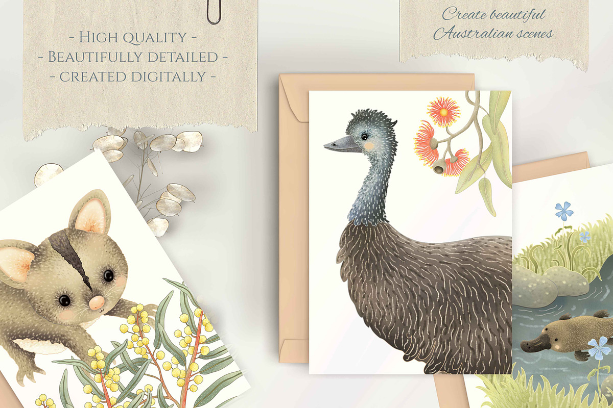 Australian Animals Collection, an Animal Illustration by Jen Digital Art (Photo 8 of 9)