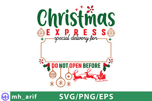 Christmas Express Gift Tag Santa, a Graphic by mh_arif