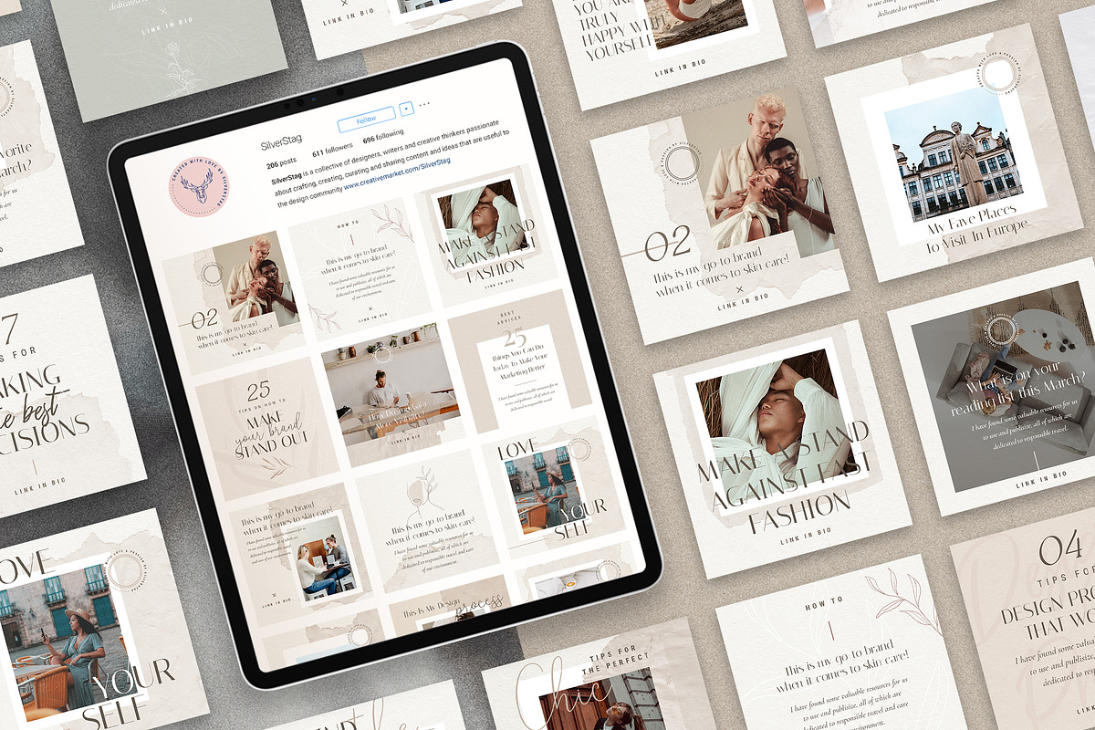 Elodie - 60 Animated Posts & Stories, a Social Media Template by SilverStag Type Foundry (Photo 9 of 48)