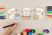 16 Cute Kitten Cat Cartoon Character, an Animal Illustration by jongcreative (Thumbnail 2 of 6)