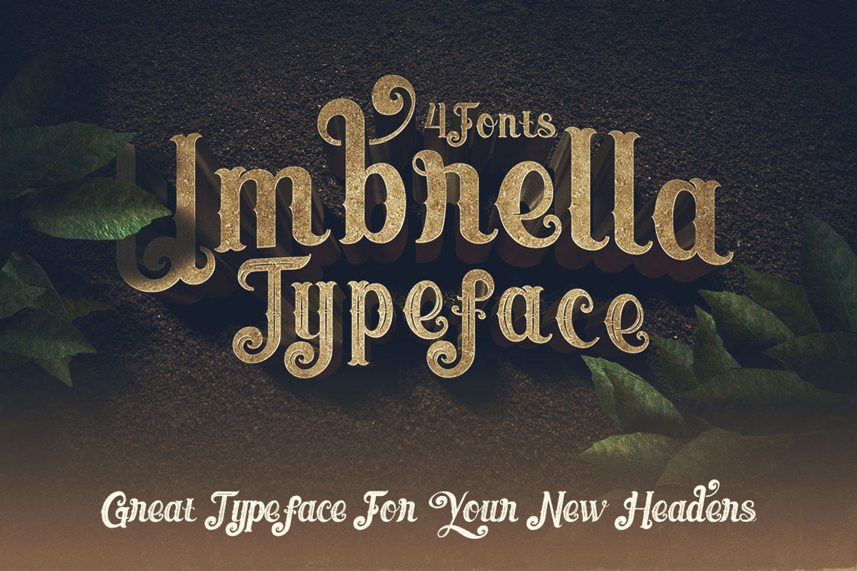 Umbrella - 4 Display Fonts preview 6
