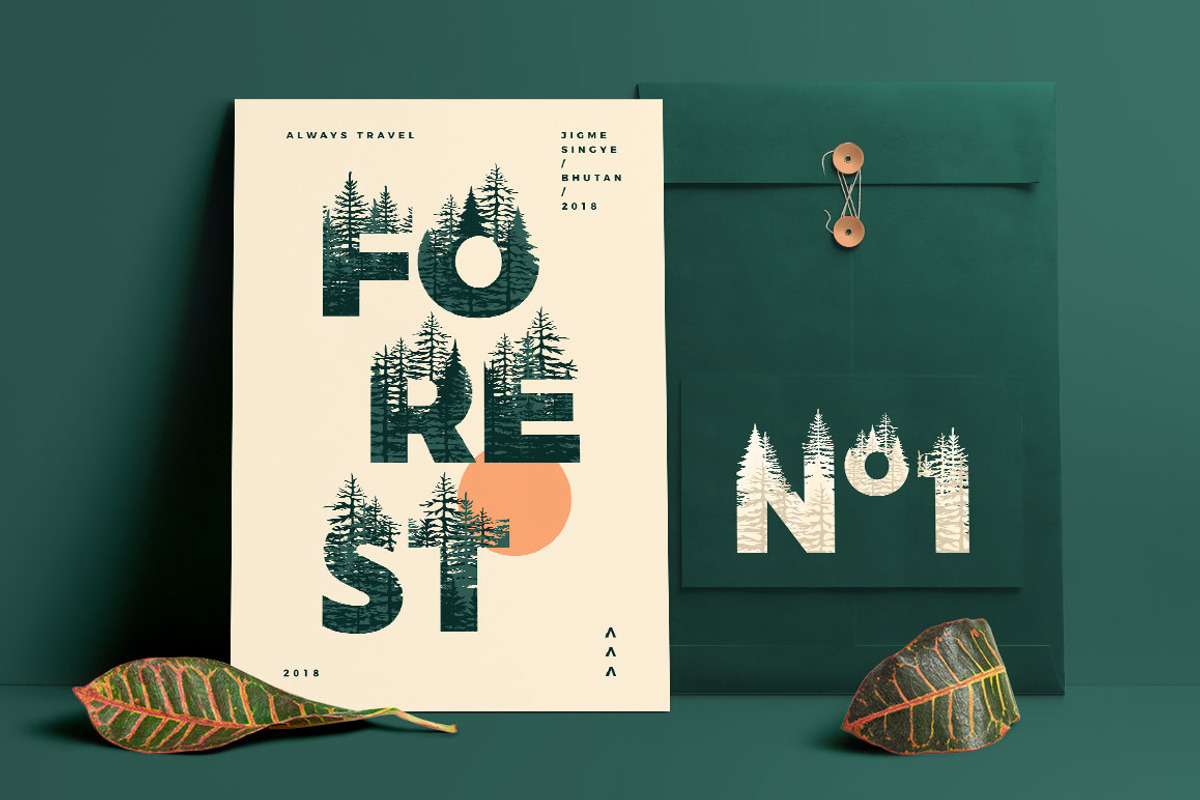 Forests Layered Font preview 3