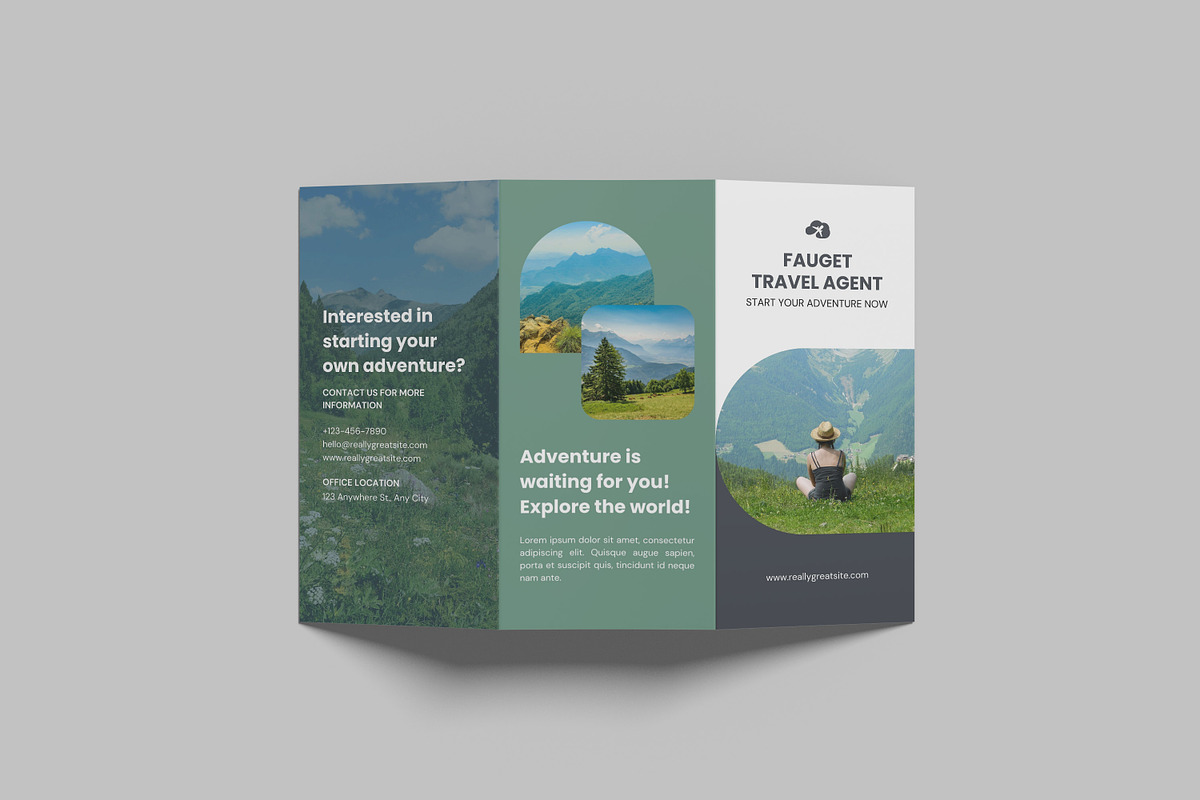 Trifold Brochure Mockup, a Brochure Template by graphictime (Photo 3 of 11)