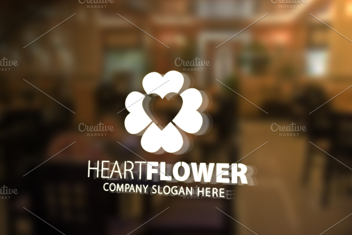 Heart-Love Flower logo, a Branding & Logo Template by Creative Dezing (Photo 6 of 6)