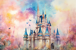 Watercolor Fantasy Castles