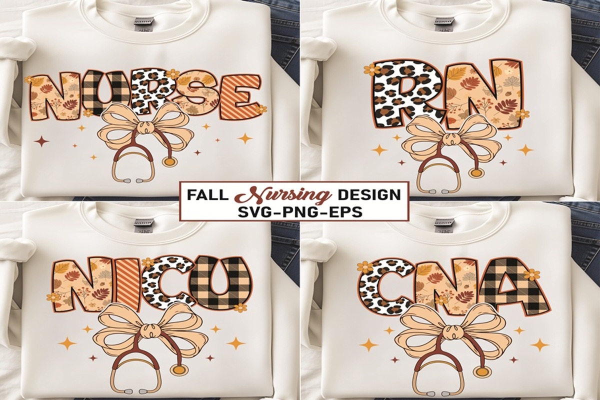 Fall Nurse Coquette SVG PNG Bundle, an Object Graphic by Digi_Design_World (Photo 1 of 3)