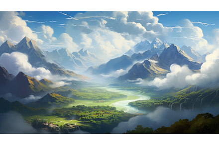 travel valley cloud sunny landscape, a Nature Photo by pikepicture