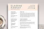 Professional Resume Template RE014, a Resume Template by Draca Design Co (Thumbnail 1 of 3)