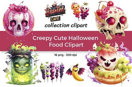 Creepy Cute Halloween Food Clipart