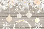 Rustic vintage Christmas, a Decorative Illustration by burlapandlace (Thumbnail 1 of 3)