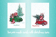 Sketch Xmas tree and holiday cars, a Card Template by Zimages (Thumbnail 4 of 5)