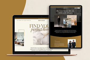 Squarespace Template: Arch&Gold