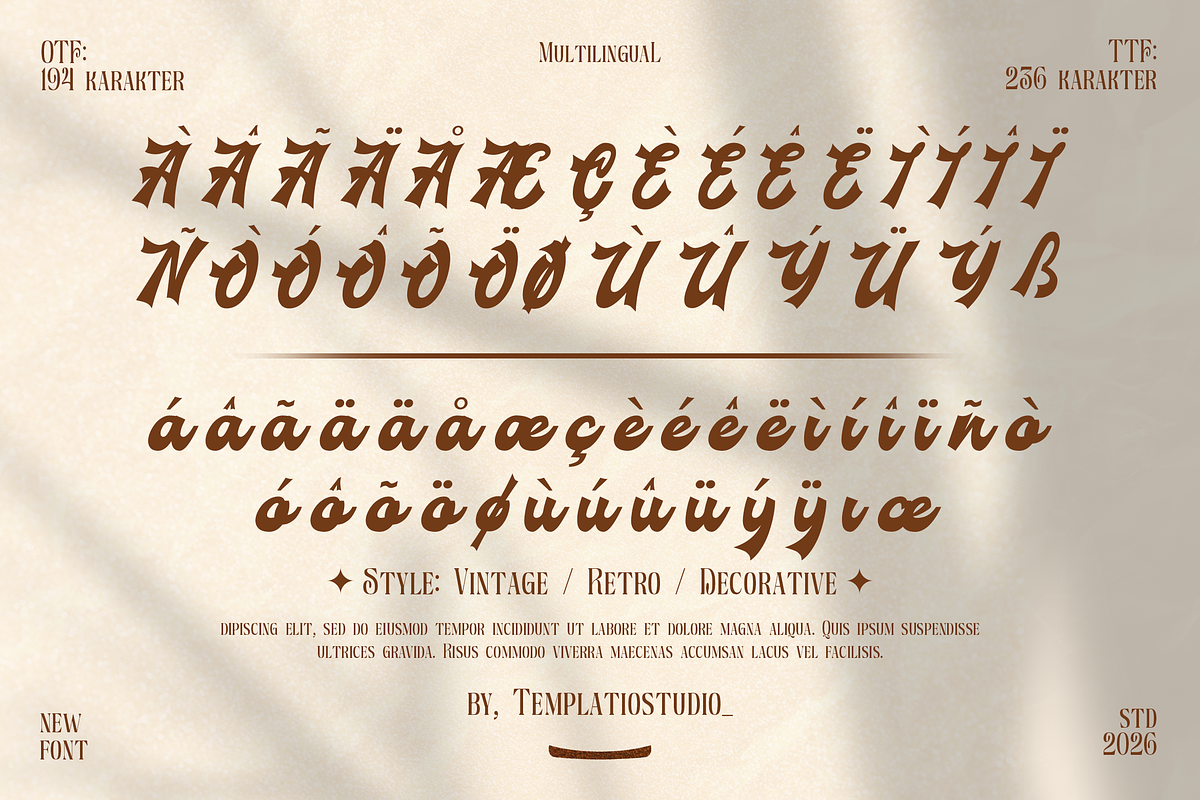 Vintage Fortuin Brush Script Font, a Handwritten Font by Templatiostudio (Photo 10 of 12)