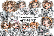Veterinarian girl clipart, an Illustration by DreamArtGraphic (Thumbnail 1 of 9)