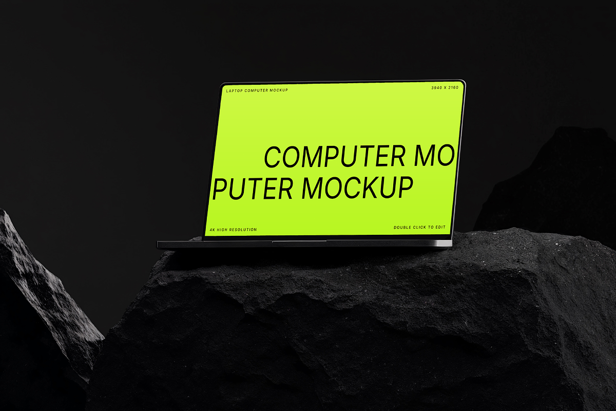 3 Computer Mockups on Dark Stone, a Mac Mockup by rodrigofkaminski (Photo 3 of 5)