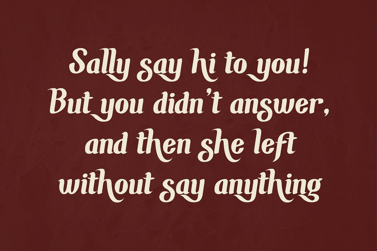 Chunky Wally Font preview 3