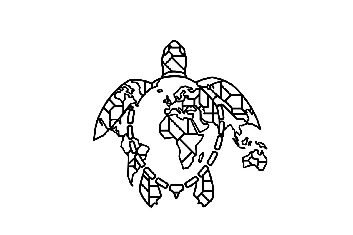 World Map Sea Turtle Bundle, an Illustration by Gaye Art (Photo 12 of 31)