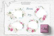 Watercolor flowers Peonies clipart, an Illustration by Yuliya Art (Thumbnail 11 of 18)