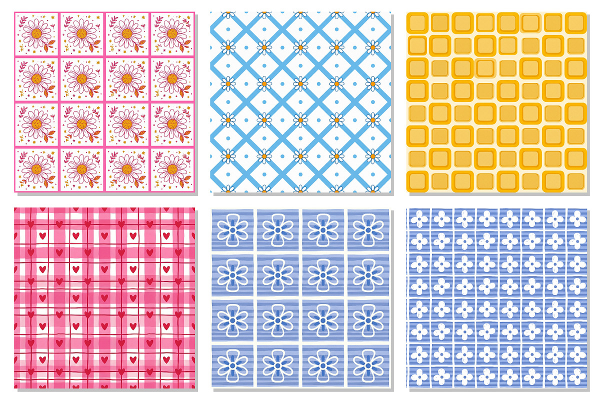 Retro Seamless Pattern Bundle, a Pattern Graphic by Dream Creation (Photo 2 of 6)