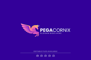 Gradient Modern Pegasus Logo Design, a Branding & Logo Template by Artnivora.Std