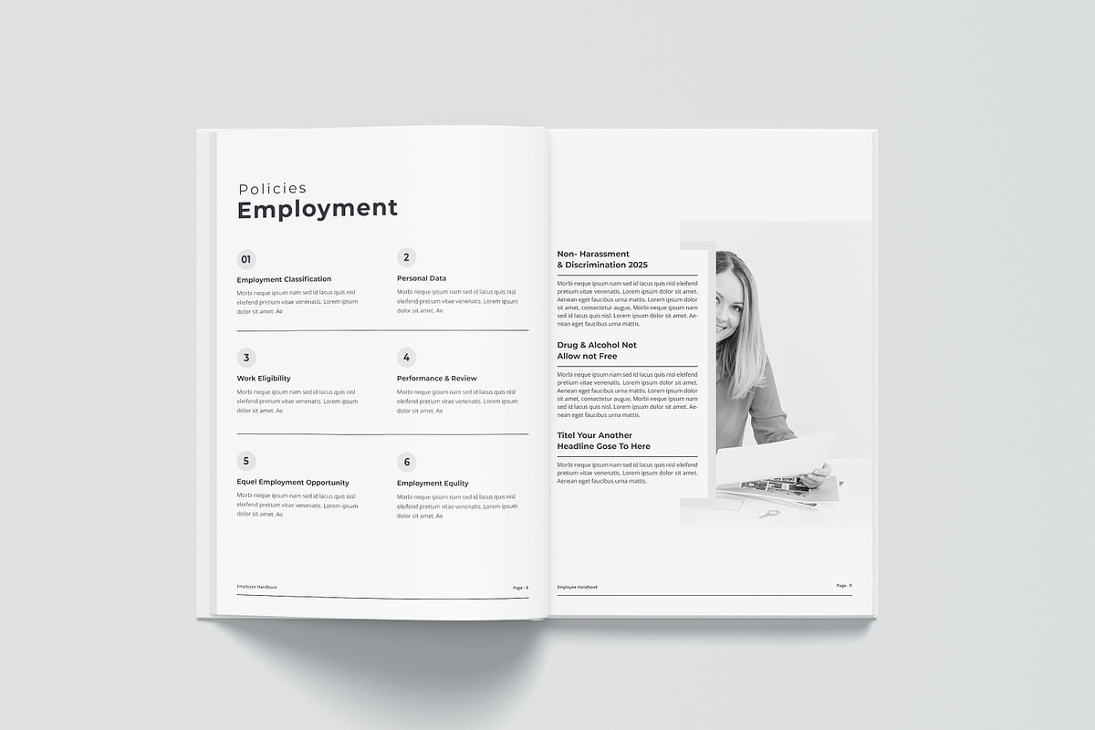 Employee Handbook Bundle | Word, IND, a Brochure Template by obayes (Photo 13 of 75)