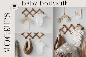 Baby Bodysuit Scandinavian Mockups