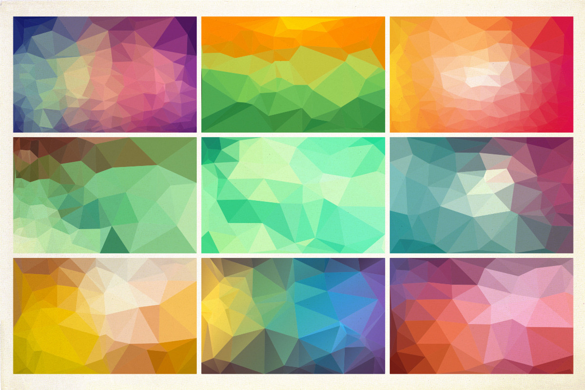 Colorful triangle backgrounds preview 4