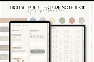 Digital Paper Texture Notebook