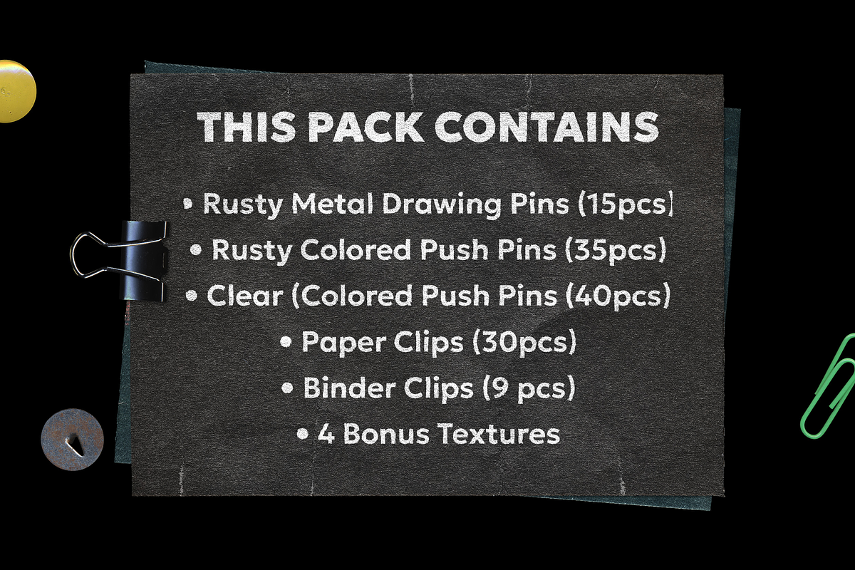 Stationery Essentials, Clips & Pins, an Object Graphic by BORT GRAPHIC (Photo 3 of 6)