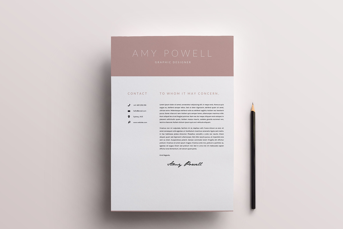 3 Page Resume Template | INDD + DOCX, a Resume Template by BlackDotResumes (Photo 3 of 5)