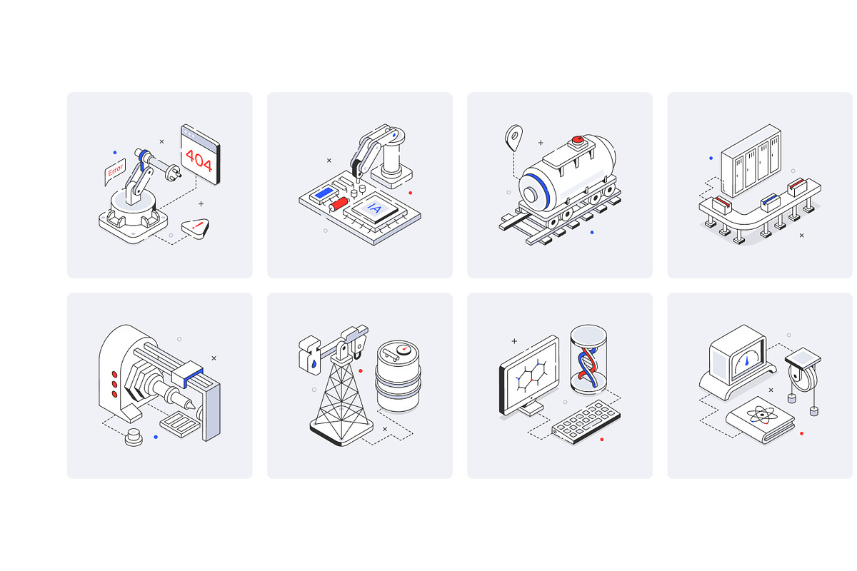 Isometric Engineering Icons, a Duotone Icon by Vectors Market (Photo 6 of 7)