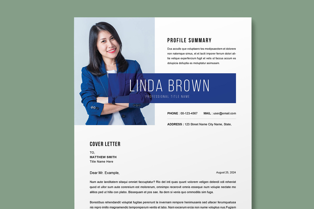 Resume Template Layout, a Resume Template by MightyDesign (Photo 4 of 8)