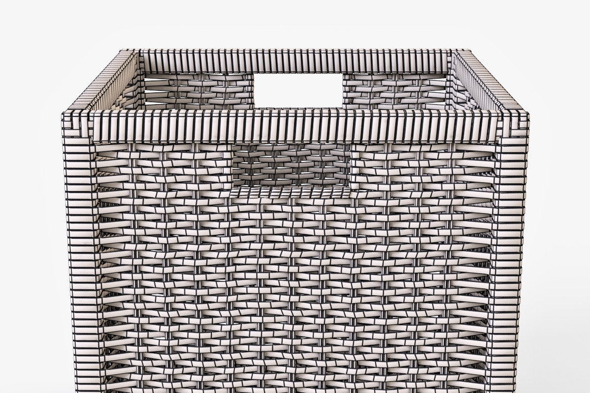 Rattan Basket Branas Black, an Object 3D Model by Markelos (Photo 7 of 10)