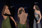 LUNALOGIA. Cosmic goddesses, a Person Illustration by Chikovnaya (Thumbnail 6 of 14)