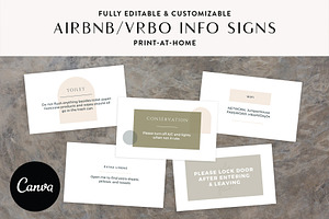 Arches Info Signs for Airbnb Hosts