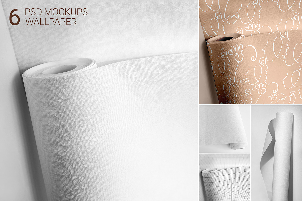 Wallpaper Mockup Set, a Mockup by bazarova (Photo 1 of 10)