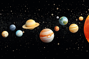2D Solar System Realistic Pack, a Solid Icon by TwoBitsCompany (Thumbnail 2 of 2)