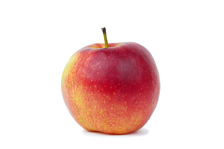 Fresh red apple on white background, a Food & Drink Photo by AlexBush
