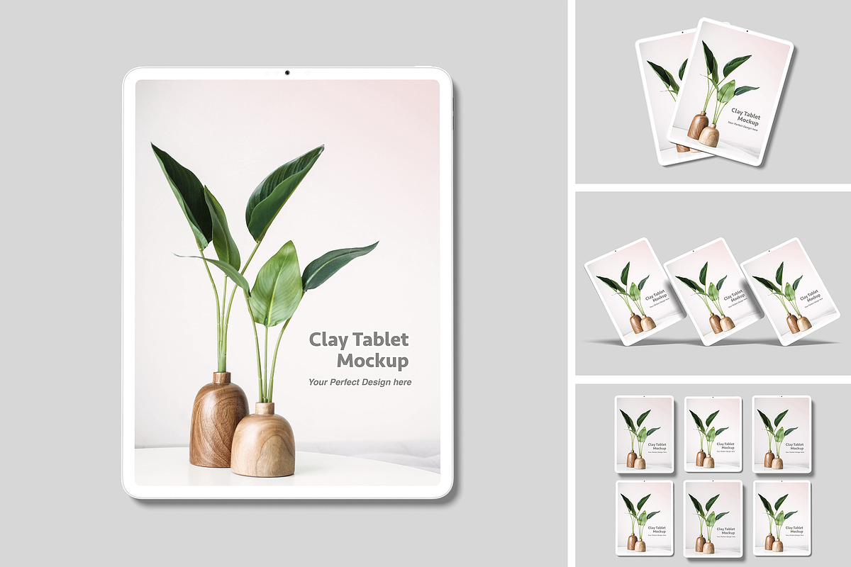 Clay Tablet Mockup, an iPad Mockup by rahmatmoscae (Photo 1 of 11)