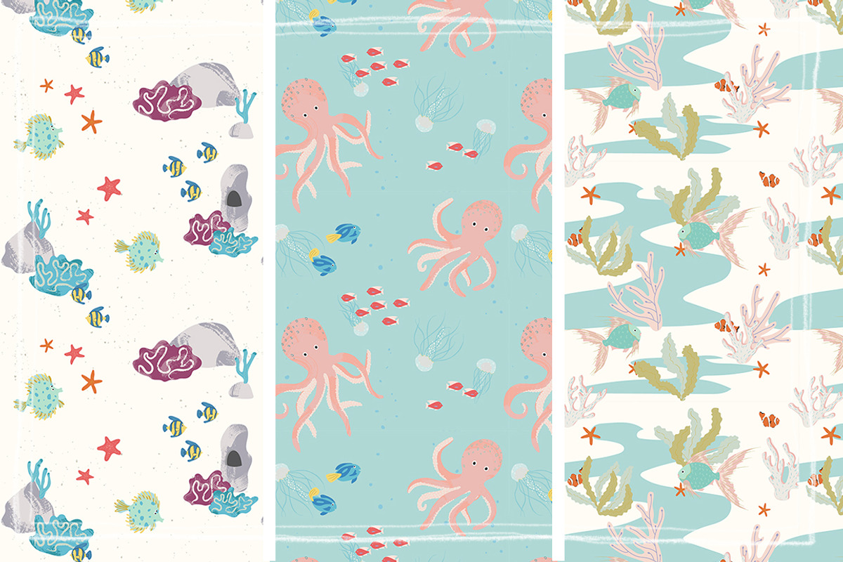 Life Aquatic | Patterns & Graphics, an Animal Illustration by Julia Shvets (Photo 3 of 6)