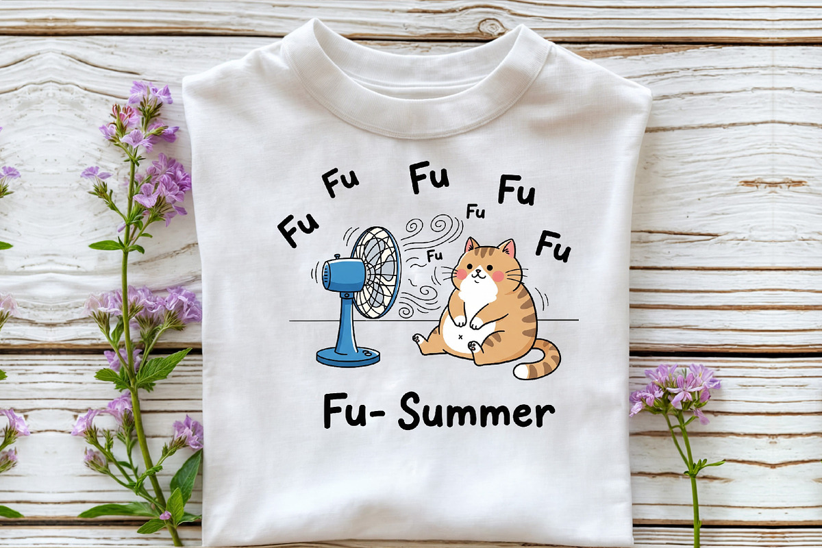 Fu- Summer  Funny Cat, an Illustration by DreamCafeArt (Photo 4 of 6)