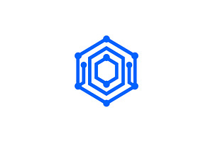 Modern Hexagon Tech Logo, a Branding & Logo Template by Vectorium Studio