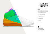 Nike Air Jordan 2 | Photoshop Mockup, a Product Mockup by sophiesconcepts (Thumbnail 1 of 4)